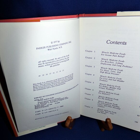 Miracle Medicine Foods by Rex Adams (1977, Hardcover Book) Natural Healing - Picture 4 of 7